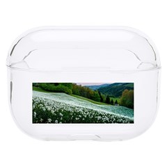 Field Of White Petaled Flowers Nature Landscape Hard Pc Airpods Pro Case by Sarkoni