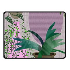 Botanical Plants Green Sheet Art Fleece Blanket (small) by Sarkoni