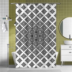 Background Pattern Halftone Shower Curtain 48  X 72  (small)  by Pakjumat