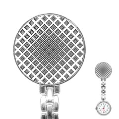 Background Pattern Halftone Stainless Steel Nurses Watch by Pakjumat