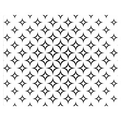 Star Curved Pattern Monochrome Two Sides Premium Plush Fleece Blanket (medium) by Pakjumat