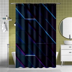 Glass Scifi Violet Ultraviolet Shower Curtain 48  X 72  (small)  by Pakjumat