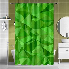 Mosaic Tile Geometrical Abstract Shower Curtain 48  X 72  (small)  by Pakjumat