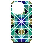 Mosaic Triangle Symmetry iPhone 14 Pro Black UV Print Case Front