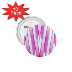 Geometric 3d Design Pattern Pink 1 75  Buttons (10 Pack) by Apen