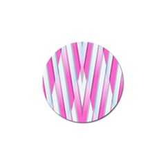 Geometric 3d Design Pattern Pink Golf Ball Marker (10 Pack) by Apen