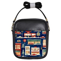 Background Mid Century Modern Girls Sling Bag by Modalart