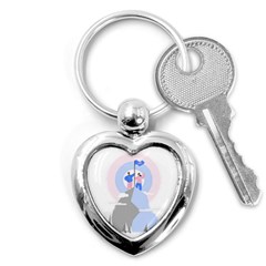 Achievement Success Mountain Clouds Key Chain (heart) by Modalart