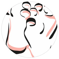 Feet Toes Foot Barefoot Footprint Round Trivet by Modalart