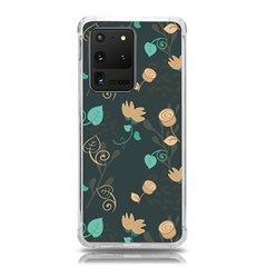 Flower Leaves Pattern Seamless Samsung Galaxy S20 Ultra 6 9 Inch Tpu Uv Case by Bedest