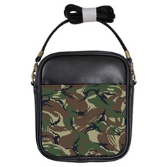 Camouflage Pattern Fabric Girls Sling Bag by Bedest