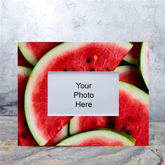 Watermelon Fruit Green Red White Tabletop Photo Frame 4 x6  by Bedest