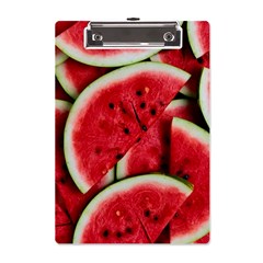 Watermelon Fruit Green Red A5 Acrylic Clipboard by Bedest