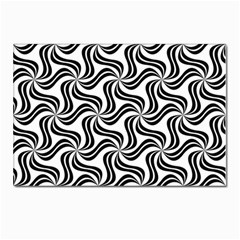 Soft Pattern Repeat Monochrome Postcard 4 x 6  (pkg Of 10) by Ravend