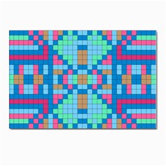 Checkerboard Square Abstract Postcards 5  X 7  (pkg Of 10) by Ravend