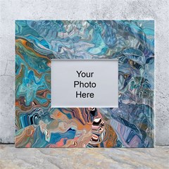 Abstract Delta White Wall Photo Frame 5  X 7  by kaleidomarblingart