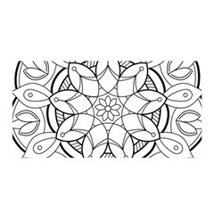 Mandala Drawing Dyes Page Satin Wrap 35  X 70  by Ravend