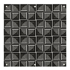 Pattern Op Art Black White Grey Banner And Sign 4  X 4  by Ravend