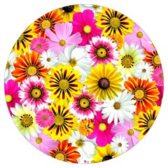 Flowers Blossom Bloom Nature Plant Round Trivet by Amaryn4rt