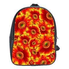 Gerbera Flowers Blossom Bloom School Bag (xl) by Amaryn4rt