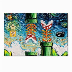 Cartoon Game Games Starry Night Doctor Who Van Gogh Parody Postcards 5  X 7  (pkg Of 10) by Modalart