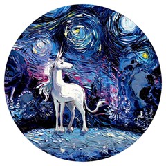 Unicorn Starry Night Print Van Gogh Round Trivet by Modalart