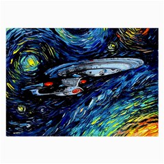 Star Ship Parody Art Starry Night Large Glasses Cloth by Modalart