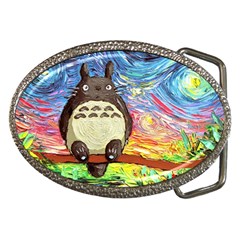 Totoro Starry Night Art Van Gogh Parody Belt Buckles by Modalart