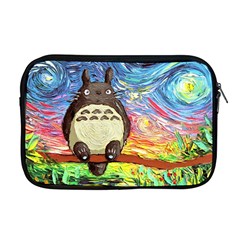 Totoro Starry Night Art Van Gogh Parody Apple Macbook Pro 17  Zipper Case by Modalart