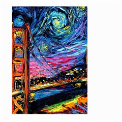 Golden Gate Bridge Starry Night Vincent Van Gogh Large Garden Flag (two Sides) by Modalart