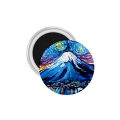 Mount Fuji Art Starry Night Van Gogh 1 75  Magnets by Modalart