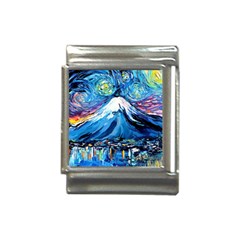 Mount Fuji Art Starry Night Van Gogh Italian Charm (13mm) by Modalart