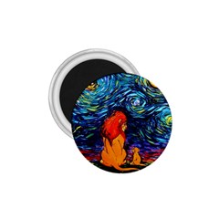 Lion Art Starry Night Van Gogh 1 75  Magnets by Modalart