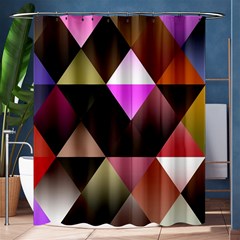 Abstract Geometric Triangles Shapes Shower Curtain 60  X 72  (medium)  by Pakjumat