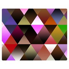 Abstract Geometric Triangles Shapes Two Sides Premium Plush Fleece Blanket (medium) by Pakjumat