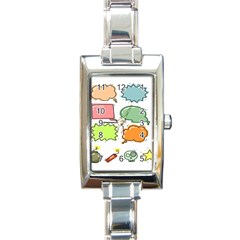 Set Collection Balloon Image Rectangle Italian Charm Watch by Pakjumat