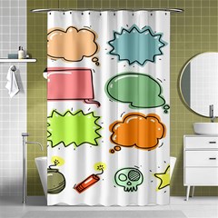 Set Collection Balloon Image Shower Curtain 48  X 72  (small)  by Pakjumat