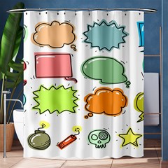 Set Collection Balloon Image Shower Curtain 60  X 72  (medium)  by Pakjumat