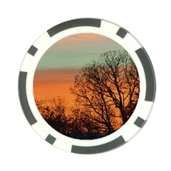 Twilight Sunset Sky Evening Clouds Poker Chip Card Guard by Amaryn4rt