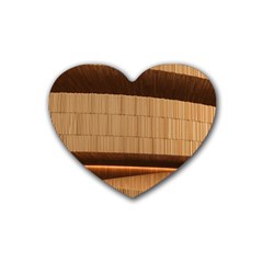 Architecture Art Boxes Brown Rubber Heart Coaster (4 Pack) by Amaryn4rt