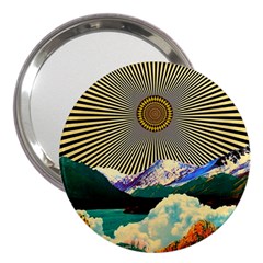 Surreal Art Psychadelic Mountain 3  Handbag Mirrors by Modalart