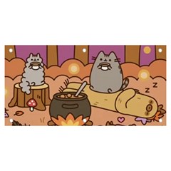 Pusheen Cute Fall The Cat Banner And Sign 6  X 3  by Modalart