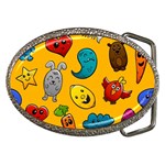 Graffiti Characters Seamless Ornament Belt Buckles Front