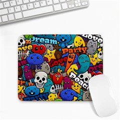 Graffiti Characters Seamless Pattern Small Mousepad by Bedest