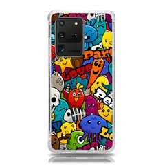 Graffiti Characters Seamless Pattern Samsung Galaxy S20 Ultra 6 9 Inch Tpu Uv Case by Bedest