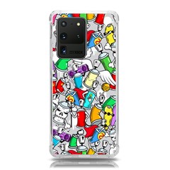 Graffity Characters Seamless Pattern Art Samsung Galaxy S20 Ultra 6 9 Inch Tpu Uv Case by Bedest