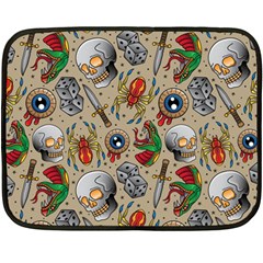 Tattoo Pattern Two Sides Fleece Blanket (mini) by Bedest