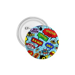 Comic Bubbles Seamless Pattern 1 75  Buttons by Bedest