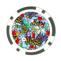 Graffiti Characters Seamless Patterns Poker Chip Card Guard by Bedest