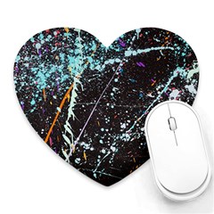 Abstract Colorful Texture Heart Mousepad by Bedest